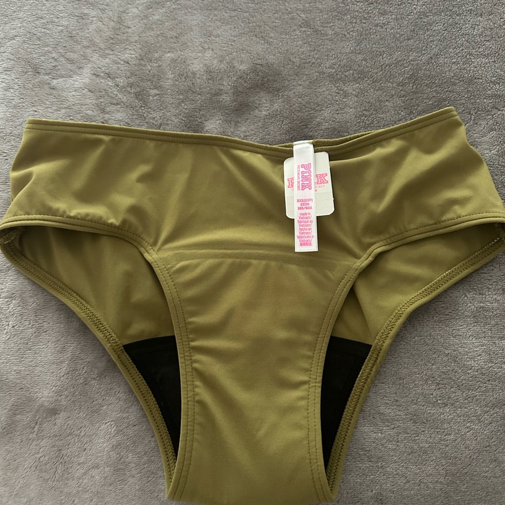 Brand new with tags, never worn. Victoria Secret period panties in green.